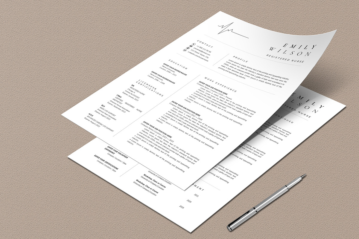 Nurse resume template, a Resume Template by UResume (Photo 8 of 8)
