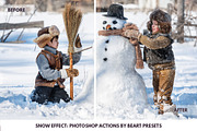 Snow Photoshop actions overlay brush preview 3