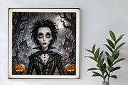Halloween Haunting Face, a Person Illustration by Sharon Schwalbe (Thumbnail 1 of 5)