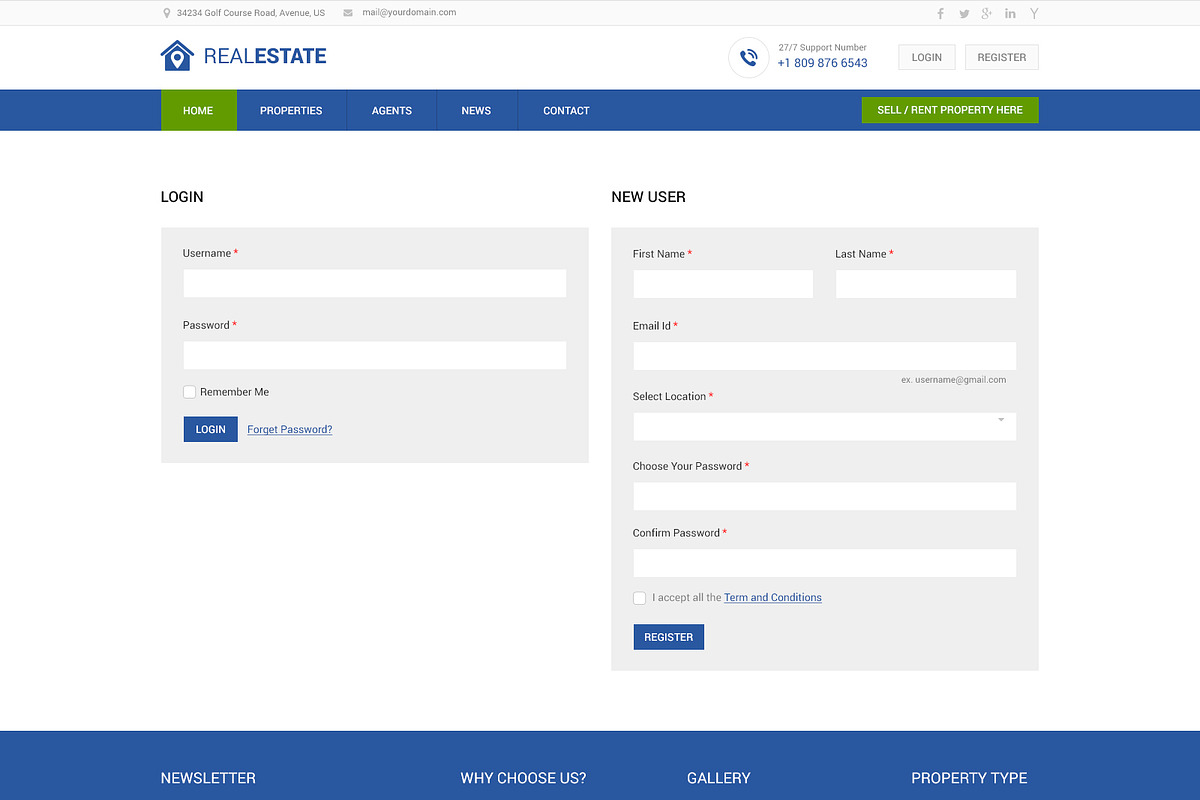 Real Estate PSD Website Template, a Landing Page Template by WebbyTemplates (Photo 15 of 20)