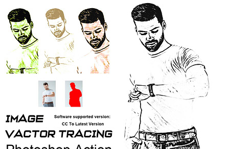 Image Vector Tracing Ps Action