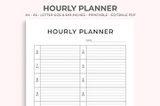 Hourly Planner, a Stationery Template by M9 Design (Thumbnail 1 of 5)