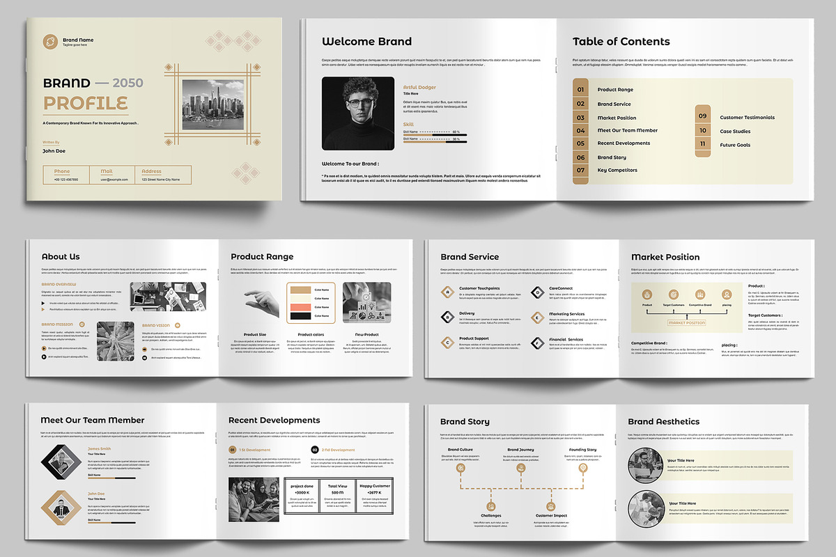Creative Brand Profile Template, a Brochure Template by MightyDesign (Photo 1 of 8)