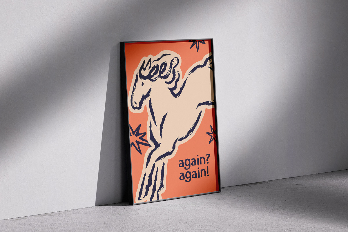 Doodle, scribble horse posters set, an Animal Illustration by Good Studio (Photo 8 of 11)