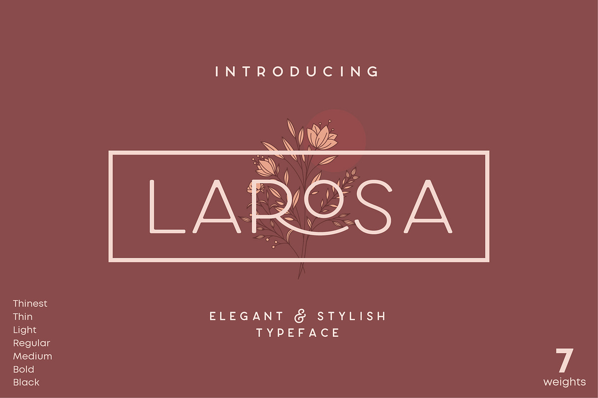 Larosa Sans Elegant Typeface, a Sans Serif Font by Kaligra.co (Photo 1 of 22)