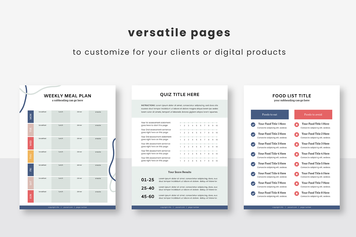 Health + Wellness Resource Templates, a Design Template by Studio Soluna