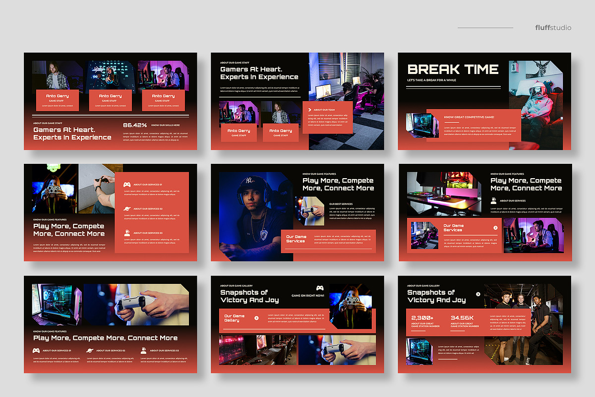 Gaming eSports Google Slides, a Presentation Template by fluffstudio (Photo 3 of 4)