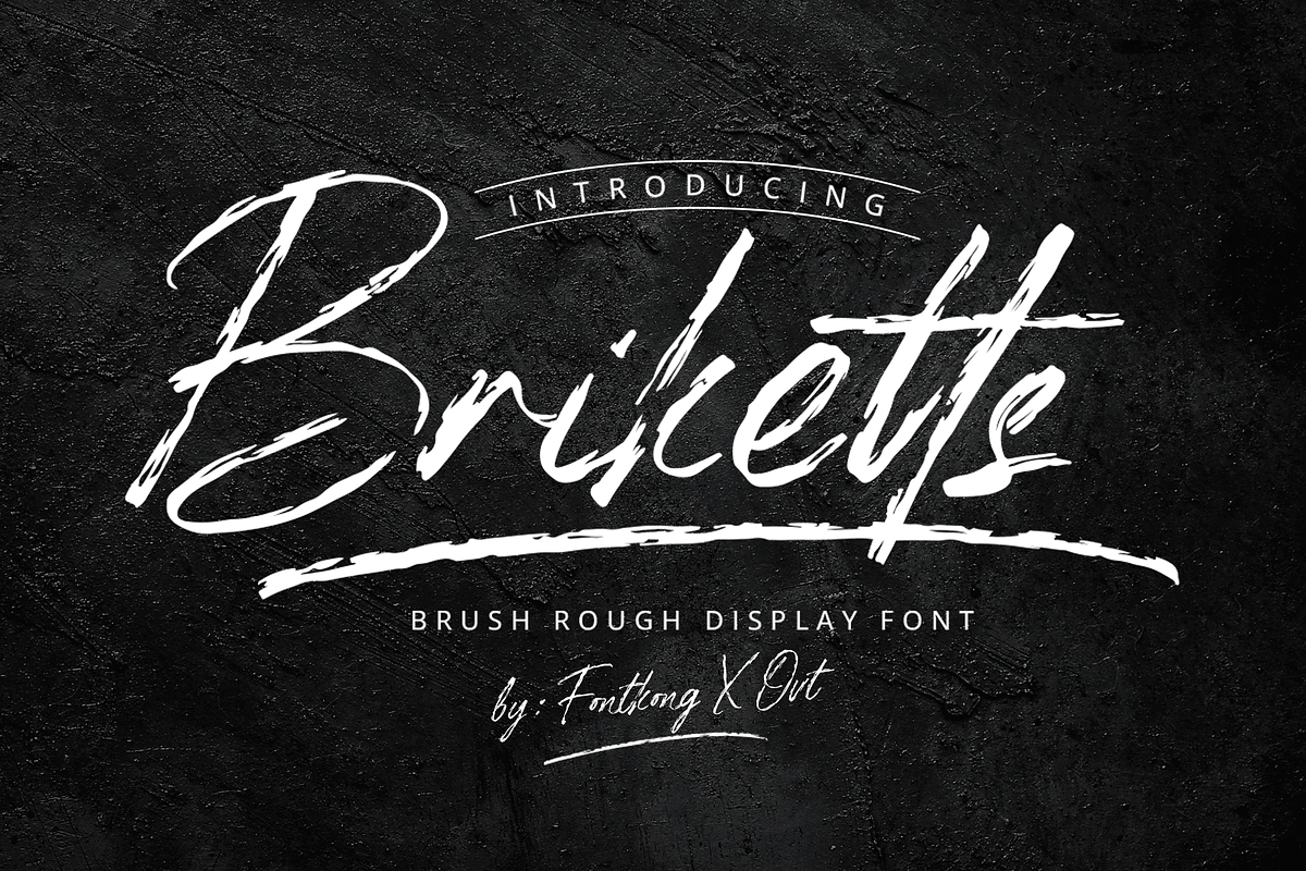 Briketts - Brush Rough Display Font, a Script Font by overlaytemplates (Photo 1 of 5)
