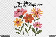 Boho Flowers with Quotes Bundle, an Illustration by Actual Pixel (Thumbnail 4 of 14)