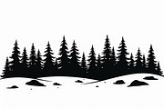 Pine Forest Silhouette Bundle, a Graphic by Creativeshirt (Thumbnail 7 of 16)