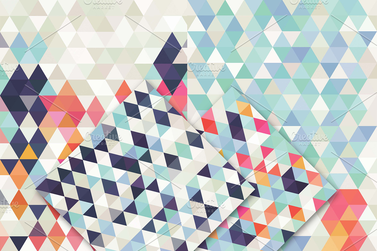 Seamless Digital paper Triangle preview 3