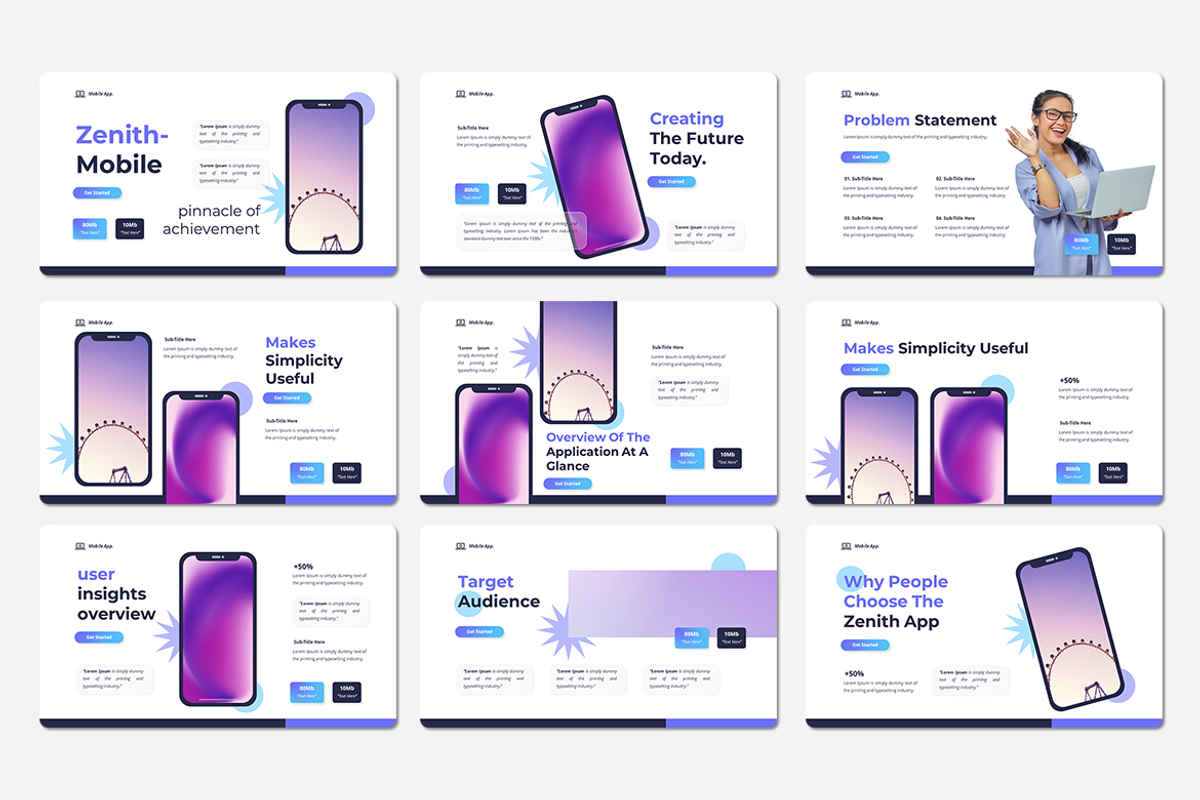 Mobile App - Keynote Template, a Presentation Template by Iqsiart Studio (Photo 2 of 3)