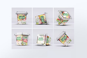 Transparent Food Box Mock-Up, a Packaging Mockup by DesignRushMarket