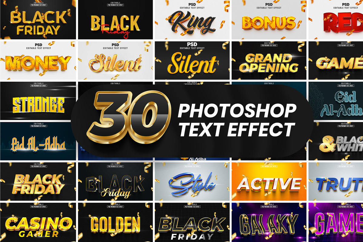 3D Luxury Editable Text Effect Style, a Layer Style Add-On by Md Jahidul99 (Photo 1 of 10)