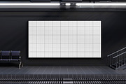 Train Station Billboard Mockup, an Advertising Mockup by Modaldesain (Thumbnail 2 of 3)