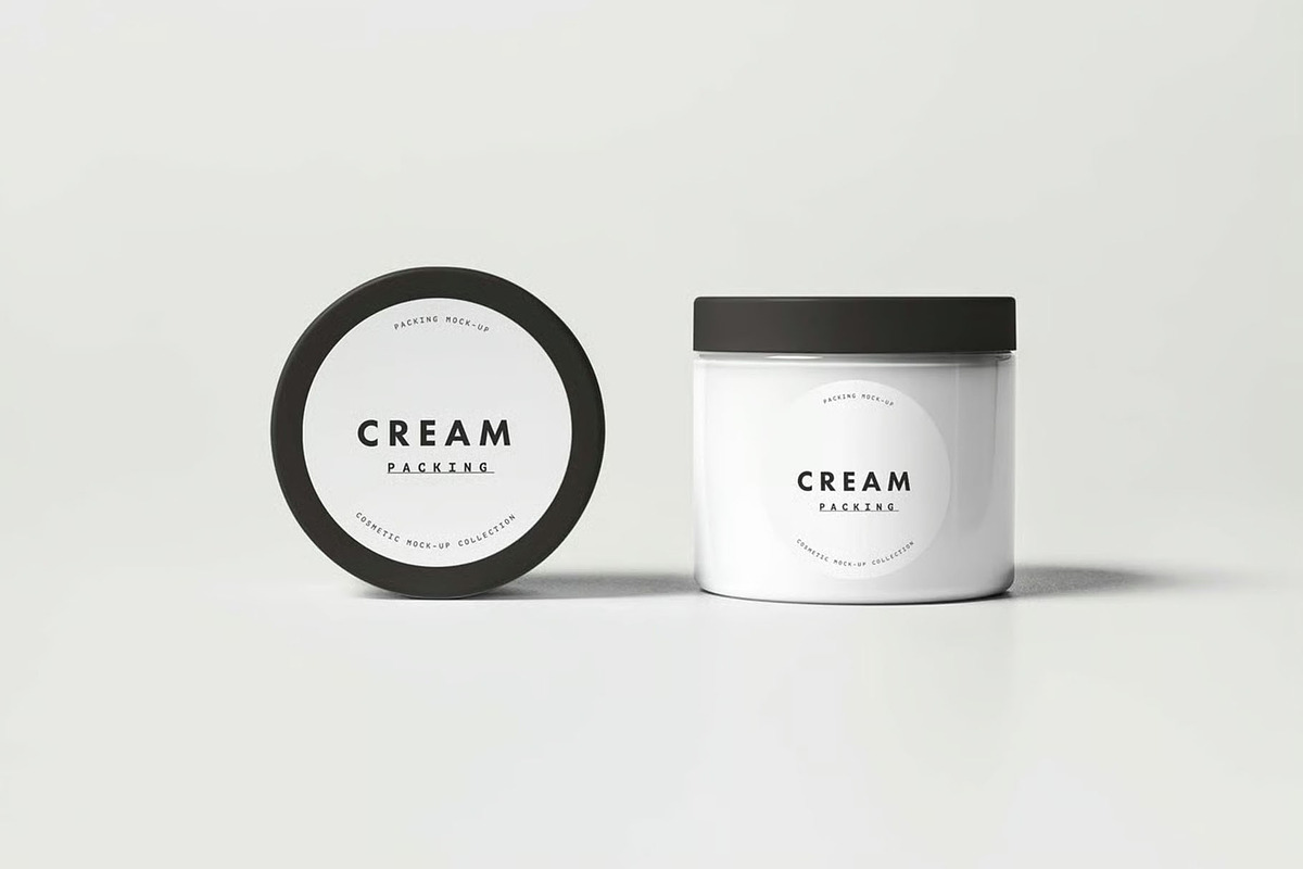 Cosmetic Jars Mock-up, a Packaging Mockup by DesignRushMarket (Photo 6 of 7)