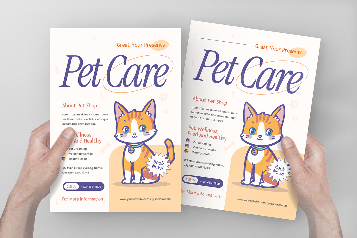 Pet Care Flyer, a Flyer Template by Annora Studio (Photo 4 of 5)