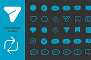 Mega Social Media Icon Collection, an Outline Icon by hkmonir (Thumbnail 2 of 2)