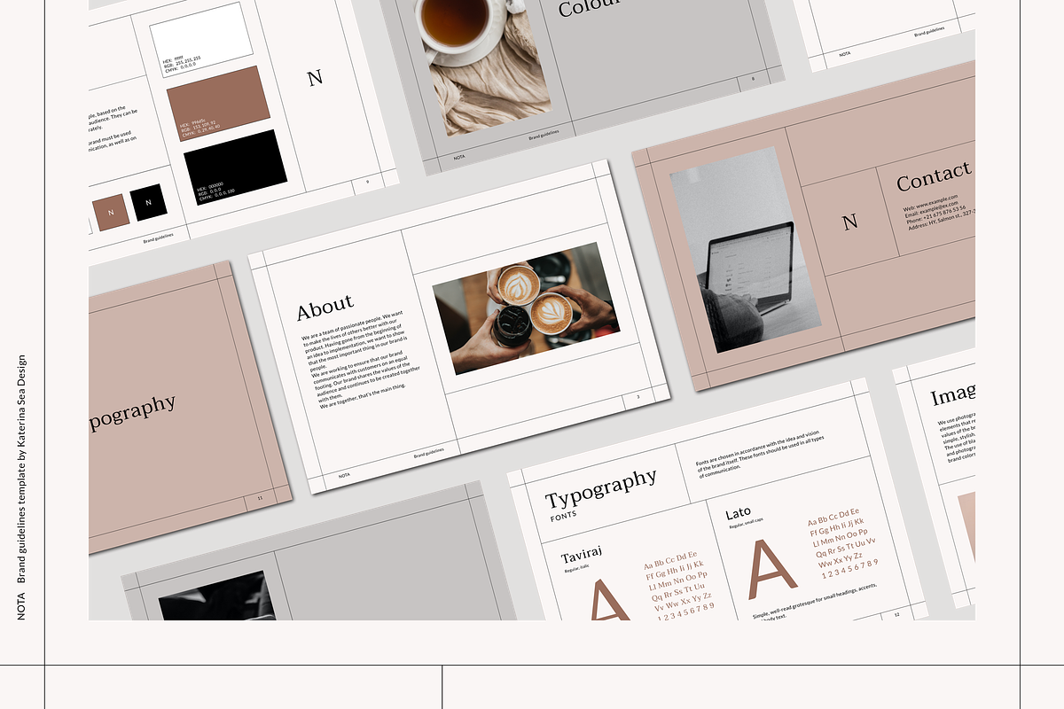 Brand guidelines template, a Branding & Logo Template by Katerina.Sea.Digital (Photo 4 of 7)