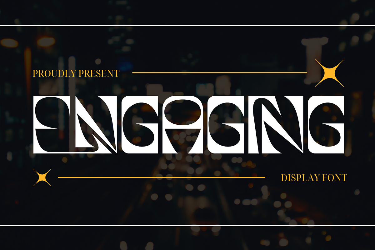 Engaging Stencil Font