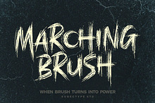 Marching Brush - Horror Brush Font