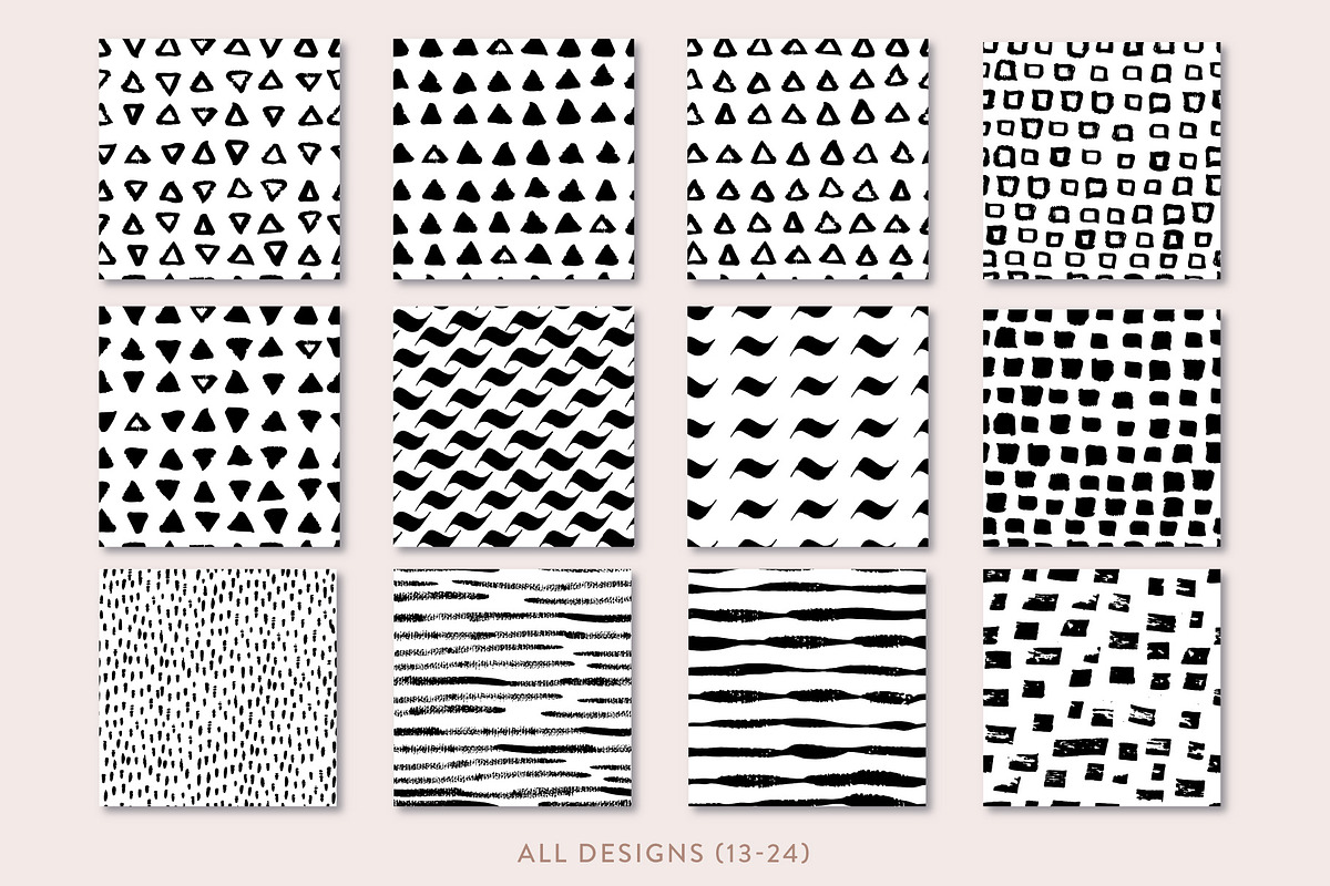 24 Hand Drawn Seamless Patterns, a Pattern Graphic by Type and Graphics Studio (Photo 5 of 7)
