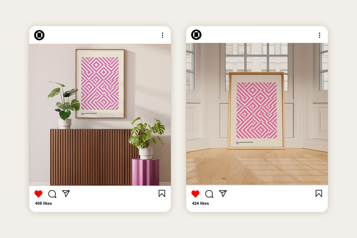 Artwork Frame Mockups DIN A Ratio, a Household Mockup by Bonumo (Photo 4 of 10)
