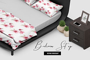 Bedroom Scene Set up Mock-up, a Household Mockup by IsometricWorld (Thumbnail 1 of 5)