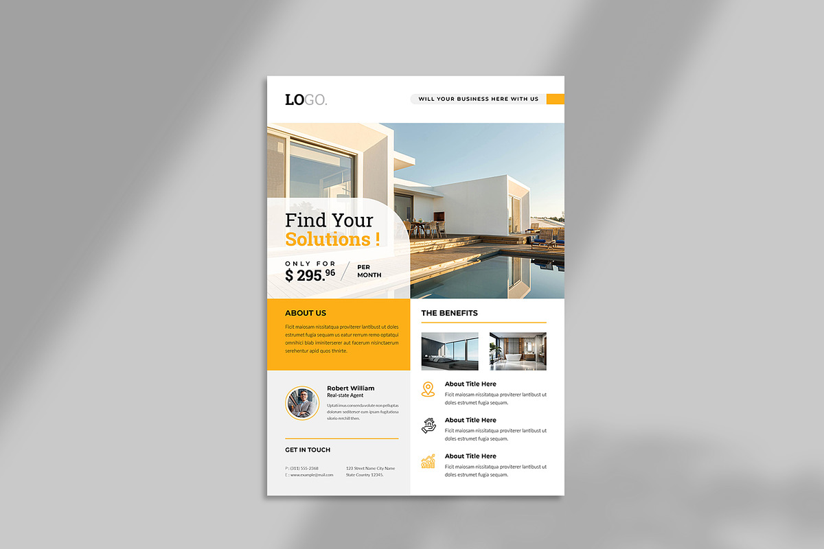 Realstate Properties Flyer Template preview 2