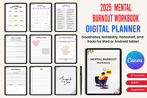 2025 Mental Burnout Workbook Digital