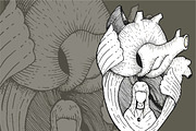 Heart Illustration with Inner Girl, an Object Illustration by Dikdoots (Thumbnail 1 of 3)