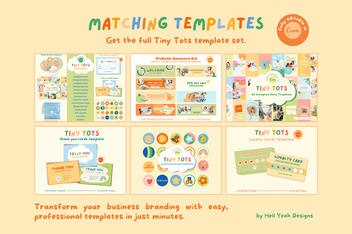 Kids Theme Instagram Post Templates, a Social Media Template by Hell Yeah Designs (Photo 14 of 14)