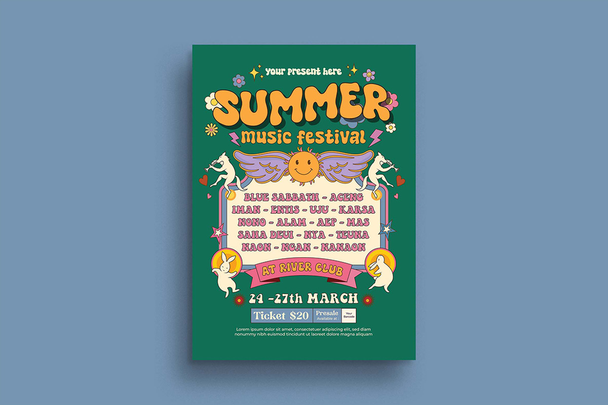 Summer Music festival Flyer, a Flyer Template by megarez (Photo 1 of 3)