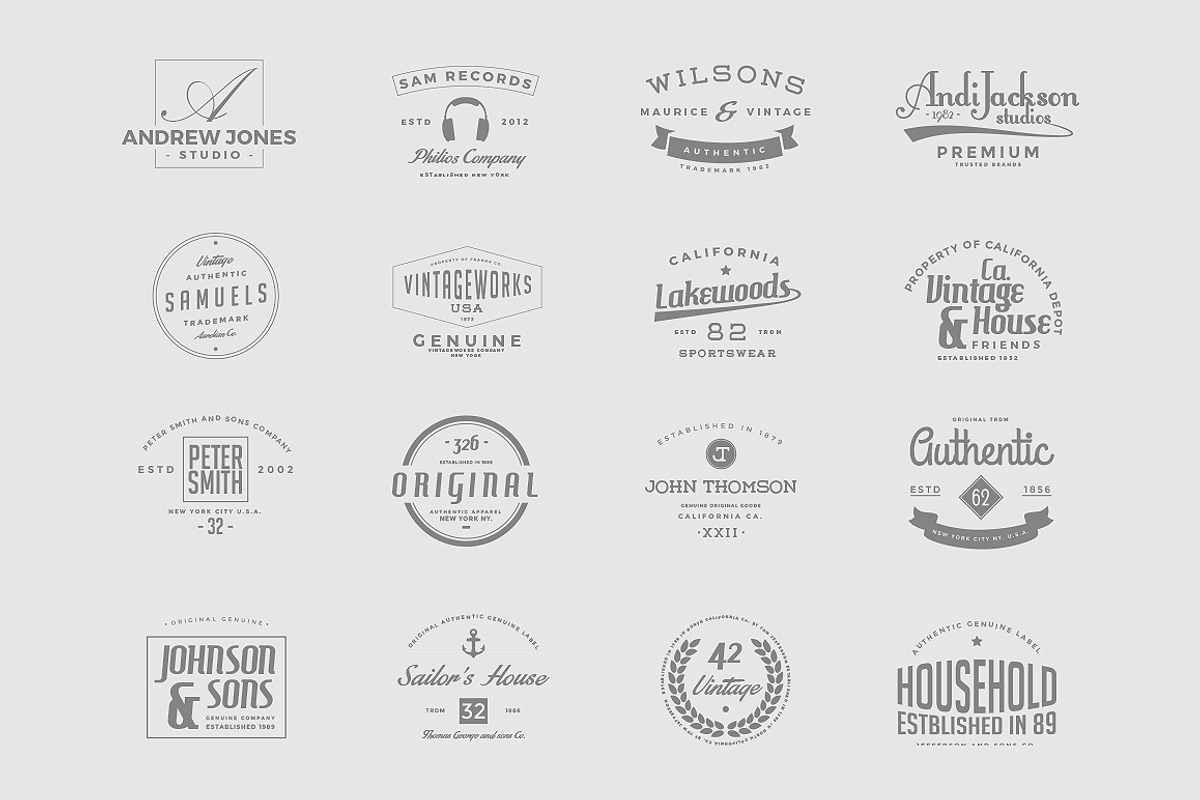 Vintage Logos and Badges Set 6, a Branding & Logo Template by Graphicdome (Photo 4 of 5)