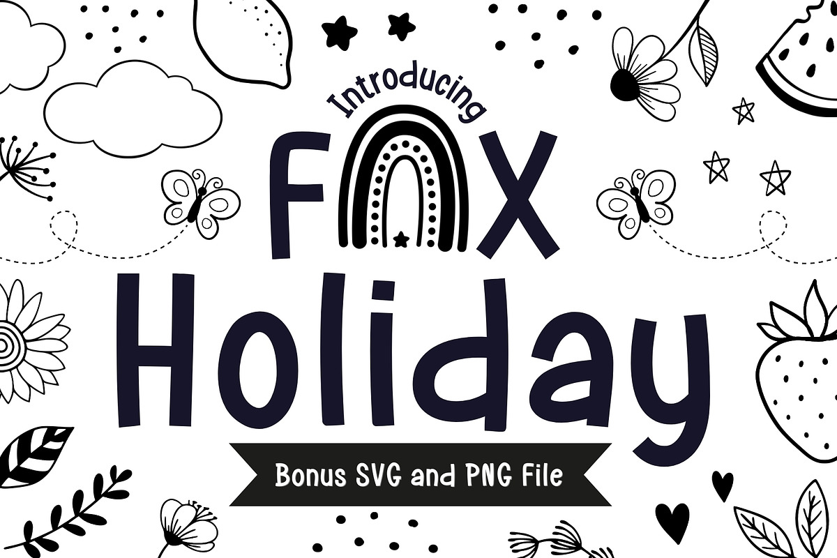 Fox Holiday Font, a Handwritten Font by Fox7 By Rattana (Photo 1 of 12)