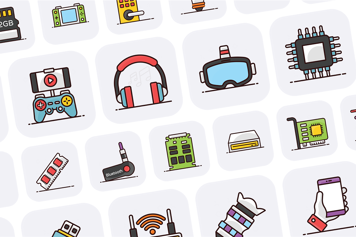 Computer Hardware Icons, a Duotone Icon by Brickclay (Photo 5 of 9)