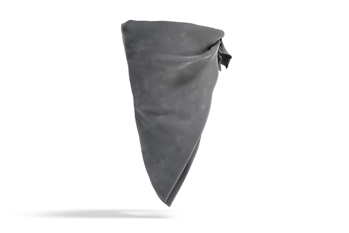 Black Face Wrap Bandana 3D Model, an Object 3D Model by rebrandy (Photo 8 of 9)