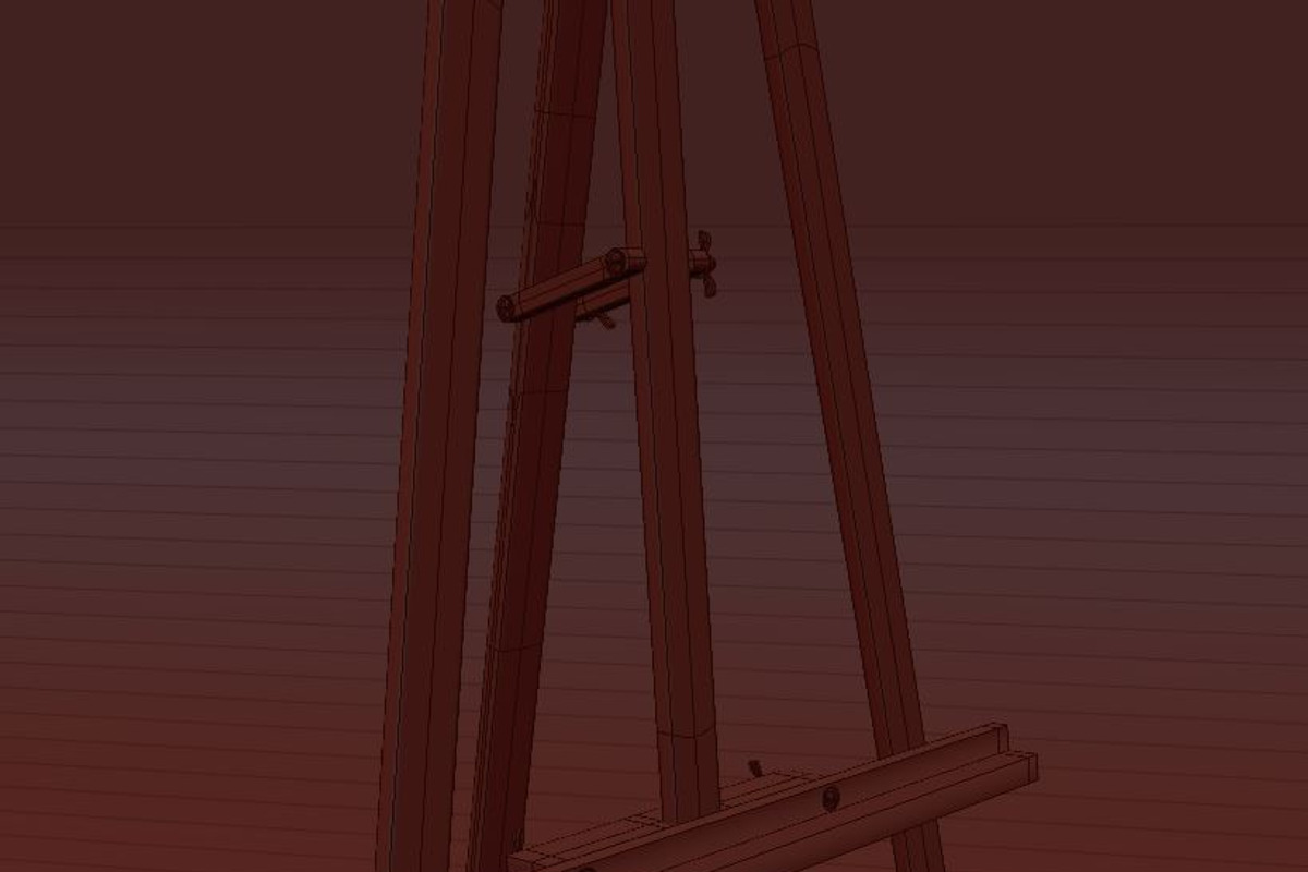 Artists Easel & Canvas, an Object 3D Model by kjpargeterimages (Photo 5 of 6)