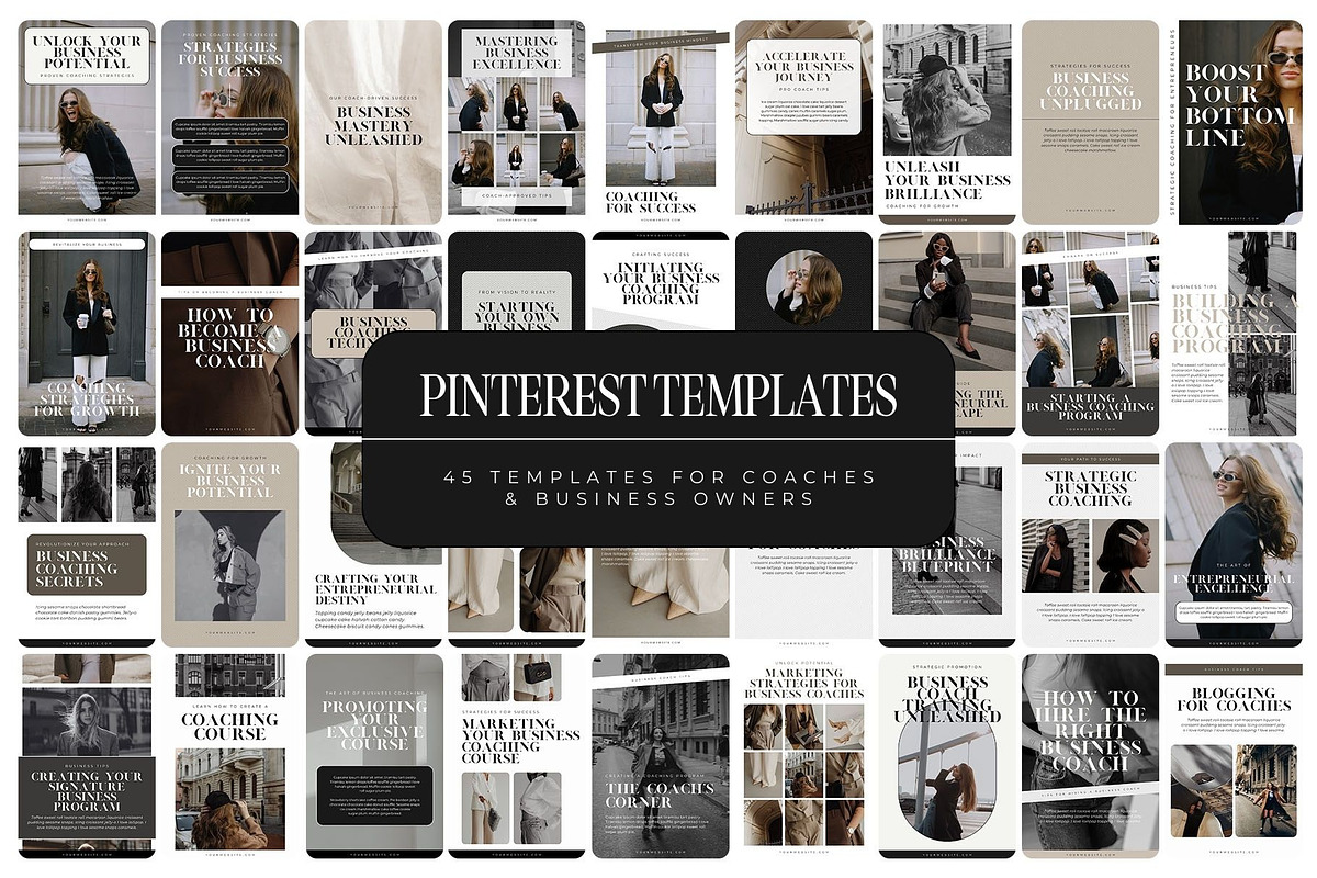 Pinterest Templates for Coaches, a Social Media Template by Blush Created (Photo 1 of 8)