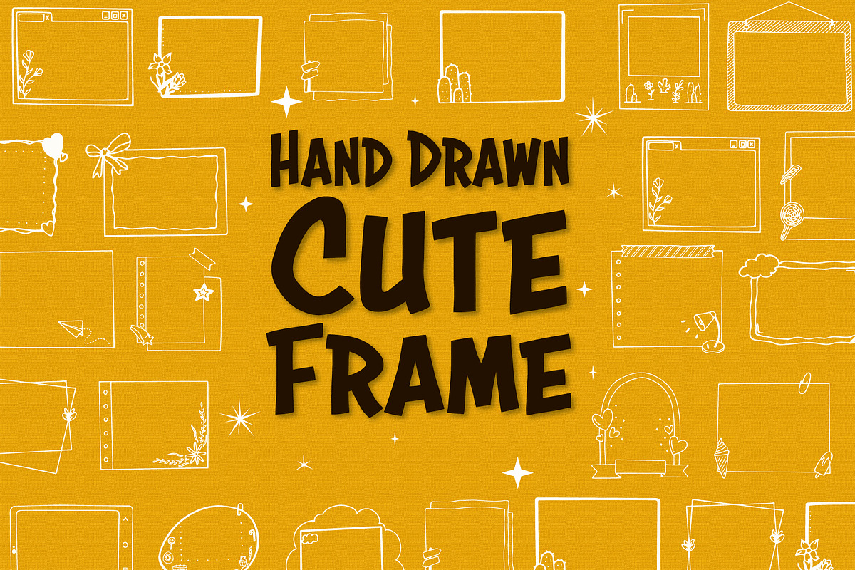55 hand drawn cute frame, a Decorative Illustration by Pikgura (Photo 1 of 5)