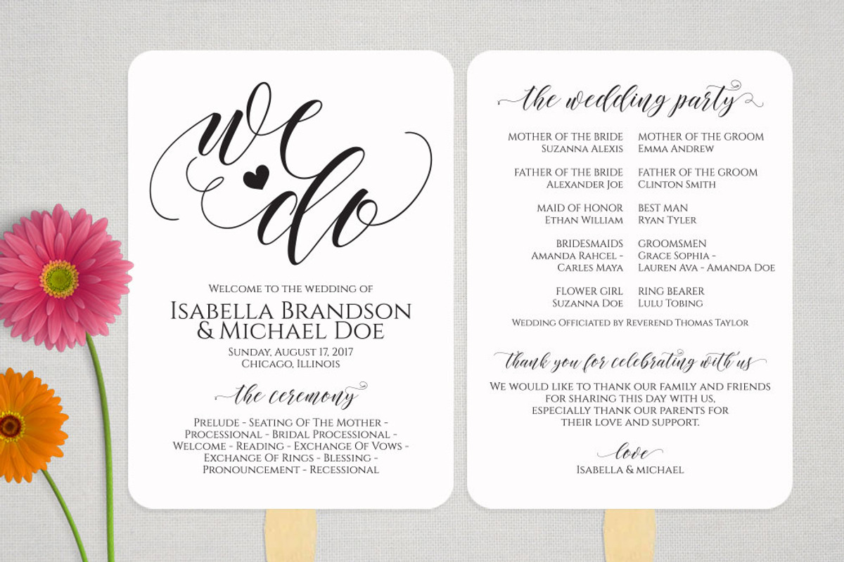 Wedding Program Fan SHR378, an Invitation Template by Shafura_Wedding (Photo 3 of 5)
