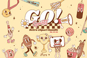 Retro Sport clipart bundle, a Sport Illustration by Huxmay (Thumbnail 1 of 7)