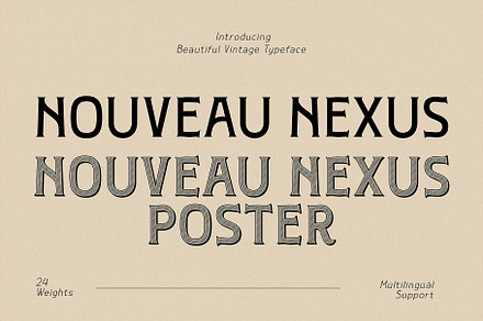 Nouveau Nexus - Vintage Display, a Serif Font by HipFonts