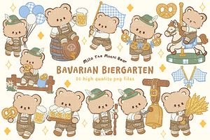 Bear Bavarian Biergarten Clipart