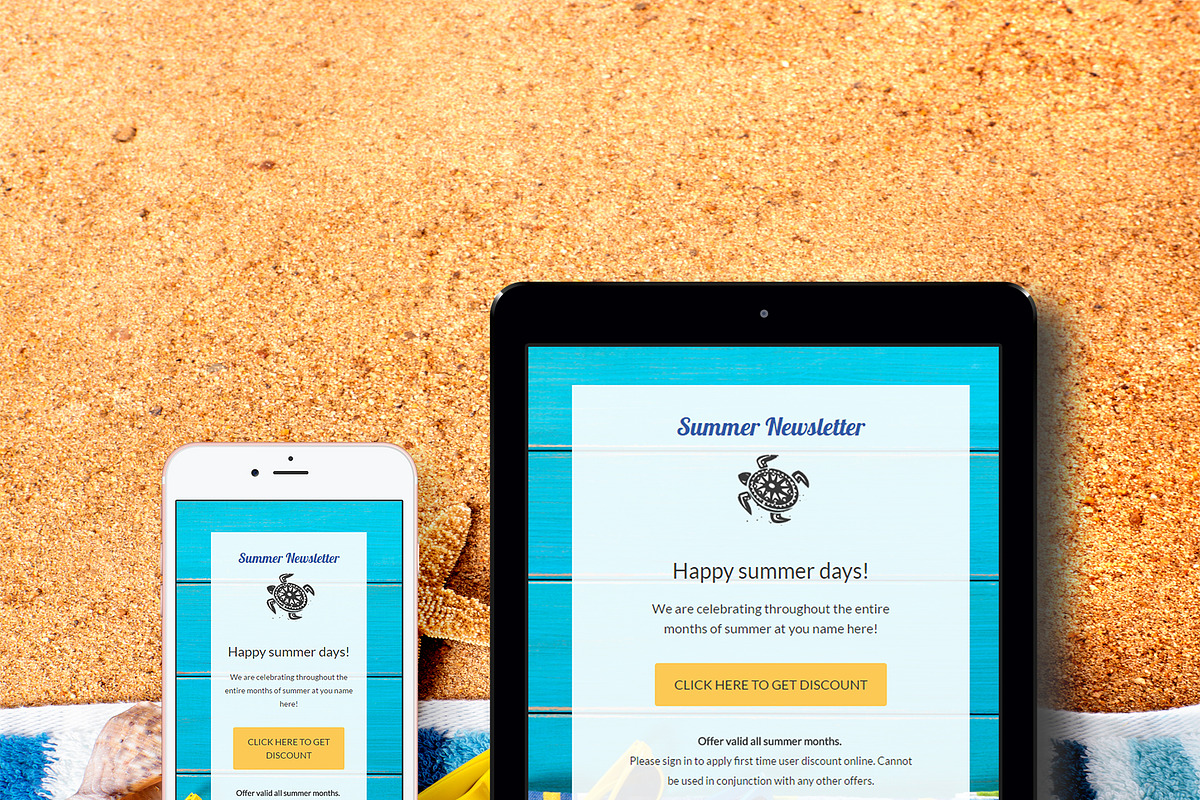 Summer MailChimp Eblast, an Email Template by Khryna Designs (Photo 1 of 3)