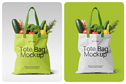 Tote Bag with Vegetables Mockup, a Packaging Mockup by kavoon (Thumbnail 2 of 3)