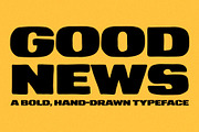 Good News Display Font, a Handwritten Font by Quiet Beings Design Studi (Thumbnail 1 of 5)