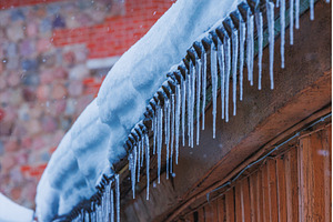 Icicles on the roof of the house, a Nature Photo by Lukas Jonaitis SHOP