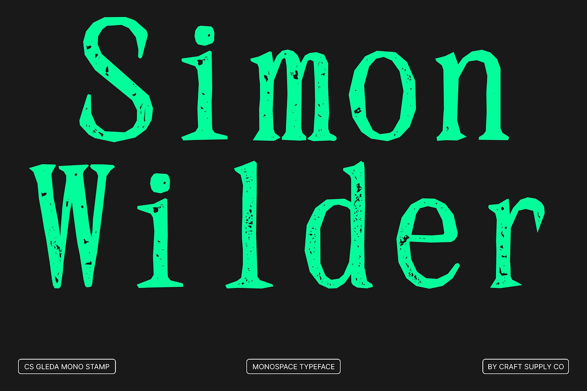 CS Gleda Mono Stamp, a Serif Font by Craft Supply Co. (Photo 3 of 8)