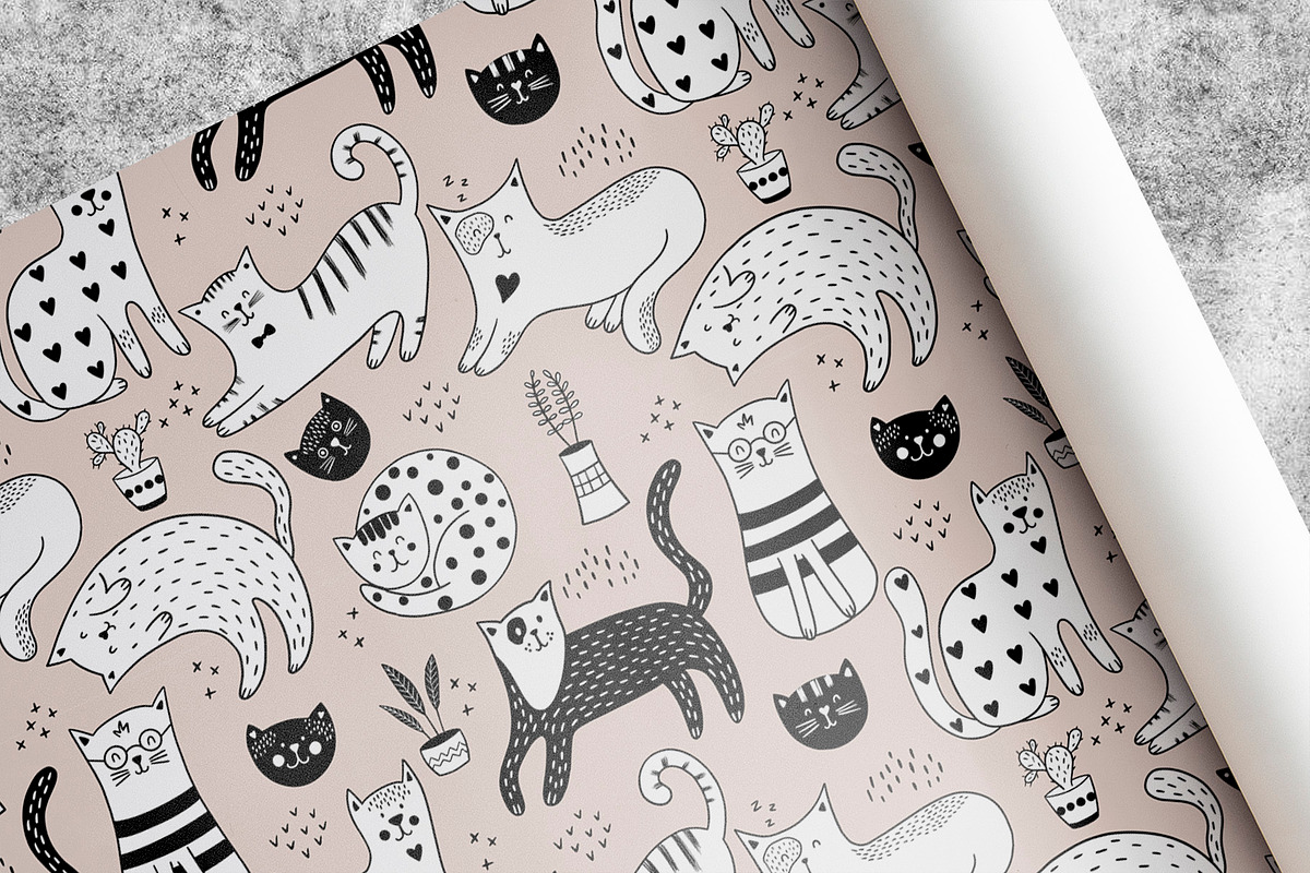 Cats and dogs! Set-2, a Background Graphic by Alona Savchuk (Photo 7 of 16)